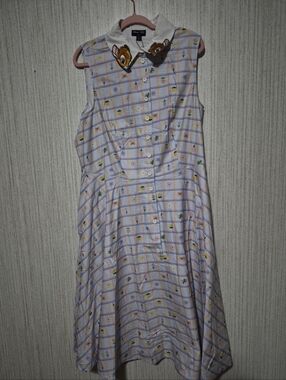 NWT Unique Vintage Disney Size 1X Bambi Dress Purple Plaid